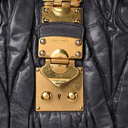 Miu Miu Nappa Matelasse Shopping Tote Prugna 20 of 27