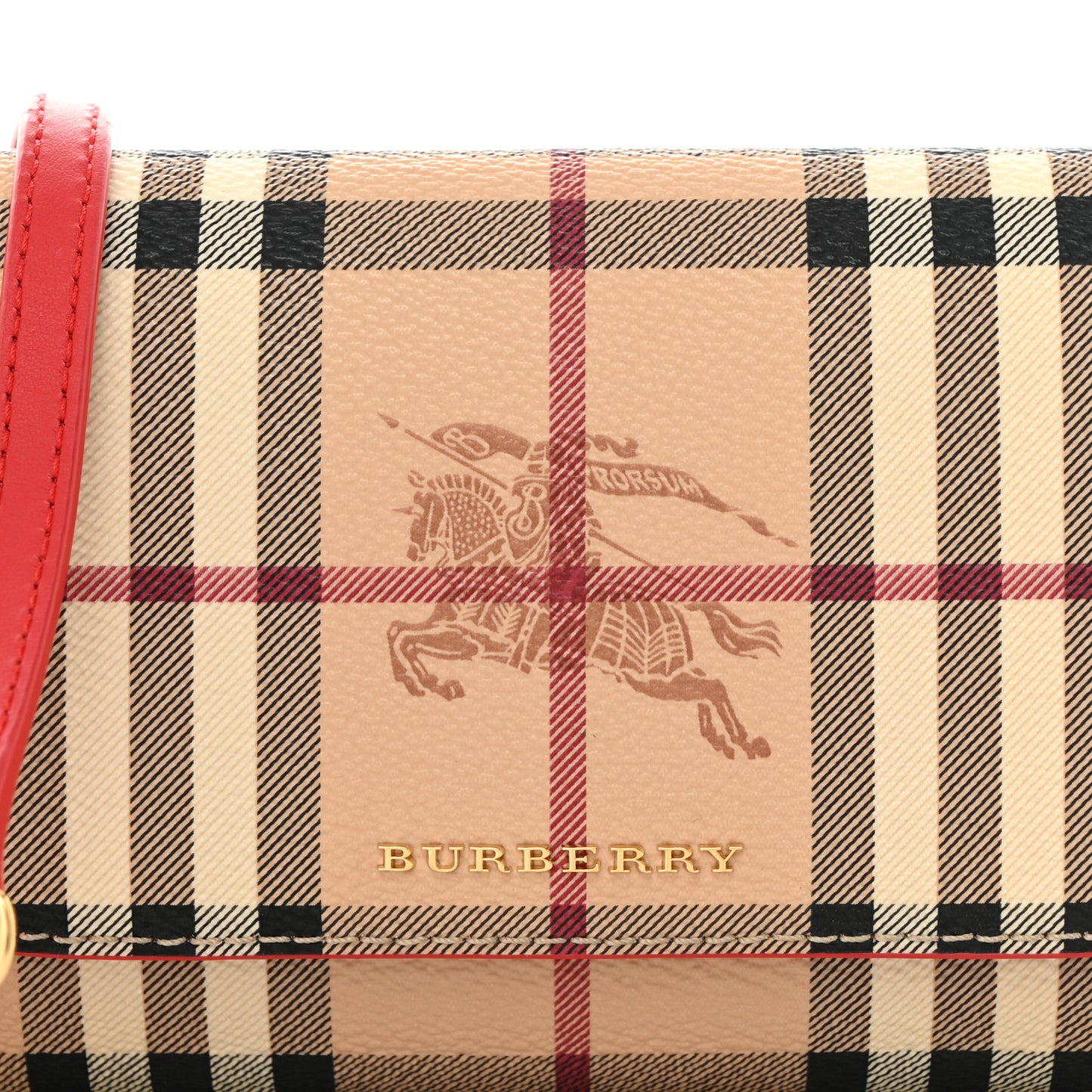Haymarket Check Henley Wallet On Chain Coral Red