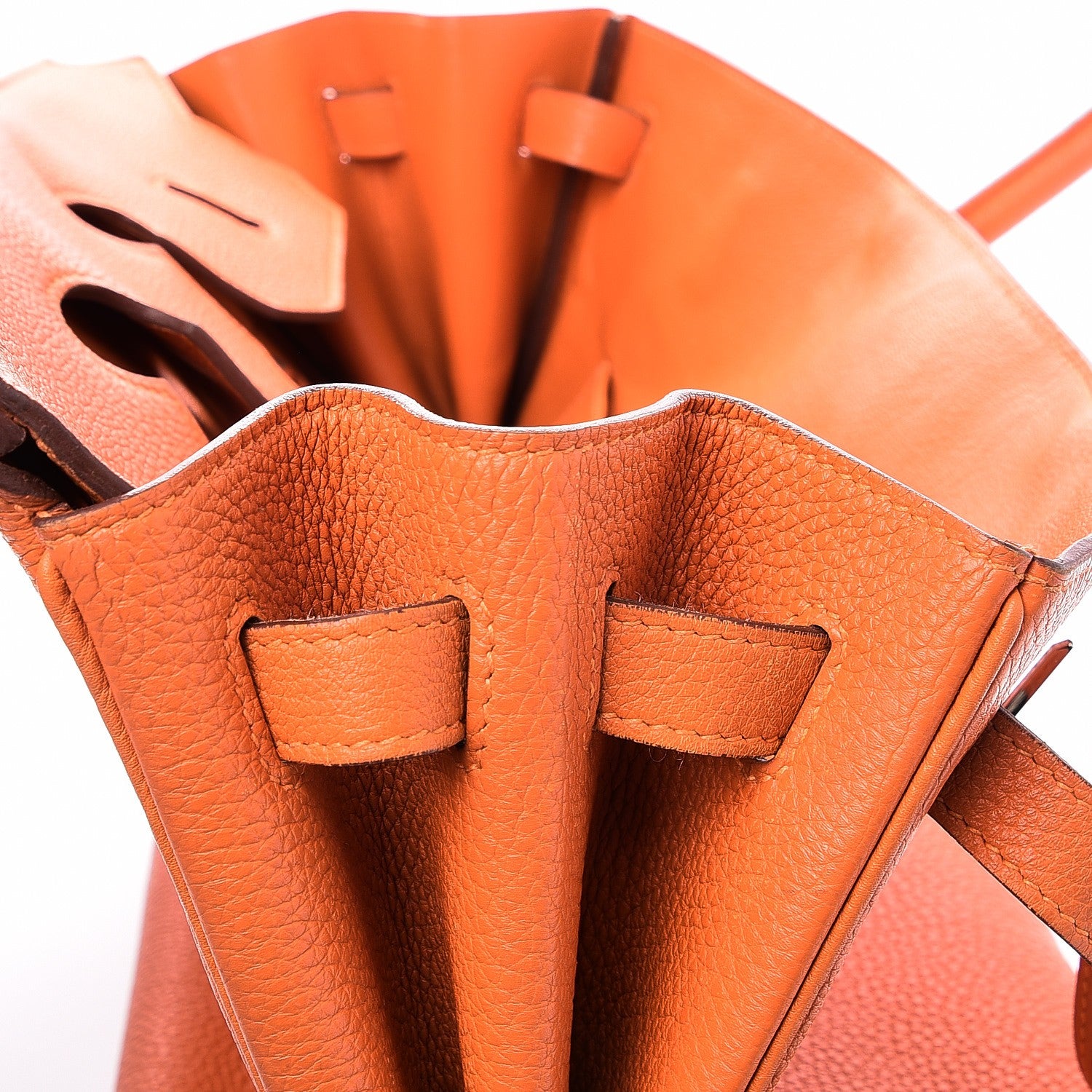 Hermes Taurillon Clemence Birkin 40 Orange 11 of 35