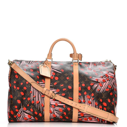 Louis Vuitton Monogram Jungle Dots Keepall Bandouliere 50 Sugar Pink Poppy 1 of 9