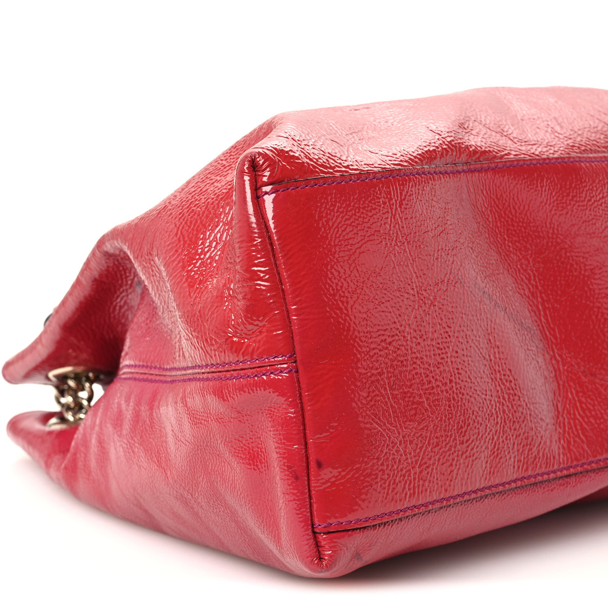Gucci Vernice Naplack Medium Soho Chain Shoulder Bag Bright Bouganville Bright Bouganville 9 of 11