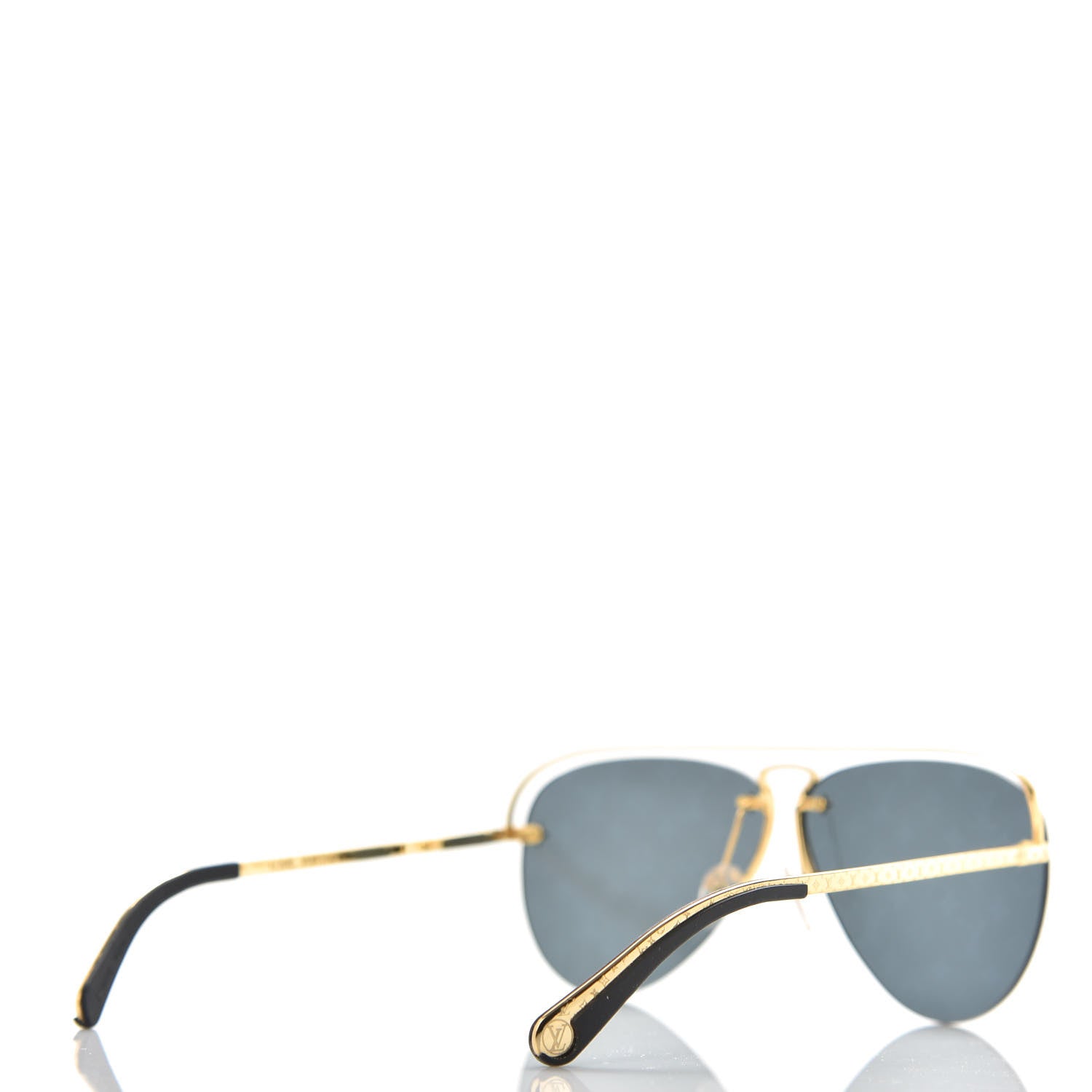 Louis Vuitton Metal Monogram Grease Sunglasses Z1172W Gold 4 of 8