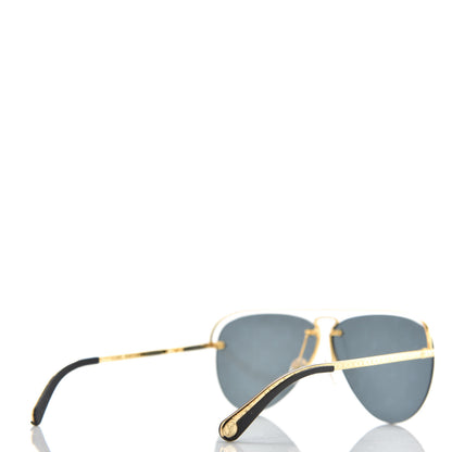 Louis Vuitton Metal Monogram Grease Sunglasses Z1172W Gold 4 of 8