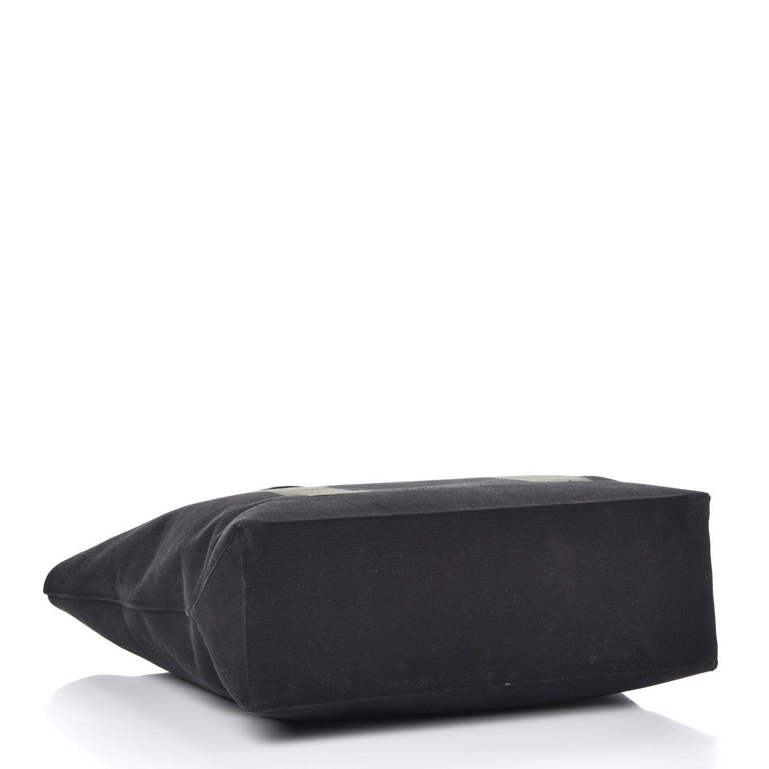 Saint Laurent Canvas Beach Shopping Tote Black Khaki 4 of 7