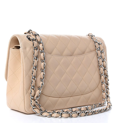 Chanel Caviar Quilted Jumbo Double Flap Beige Clair 3 of 20