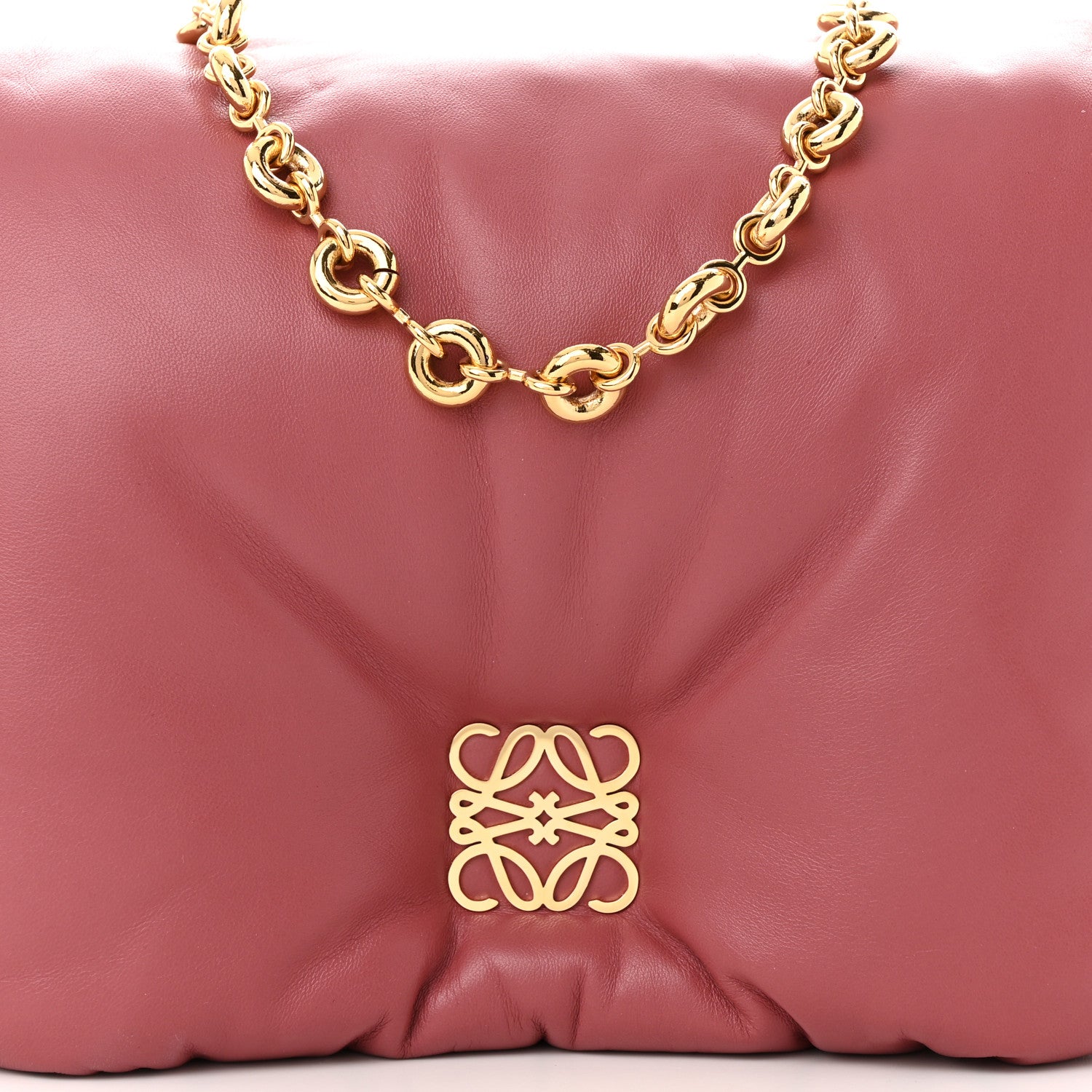 Loewe Lambskin Goya Puffer Bag Plumrose 8 of 10