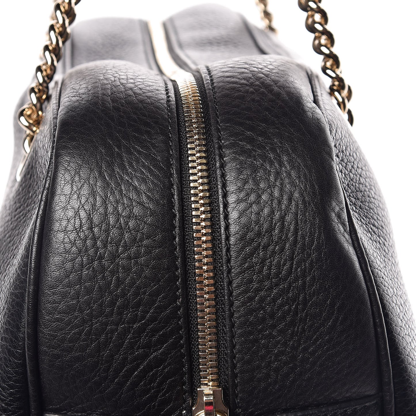 Pebbled Calfskin Medium Soho Bowler Black