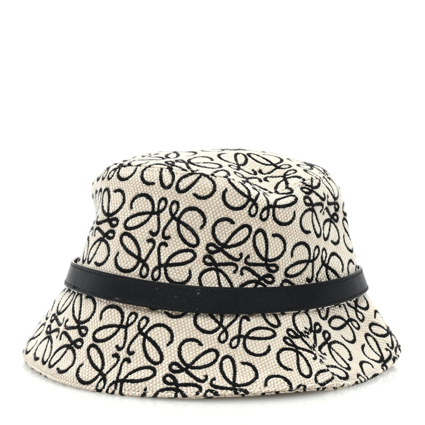Jacquard Allover Anagram Bucket Hat Ecru 57 Black
