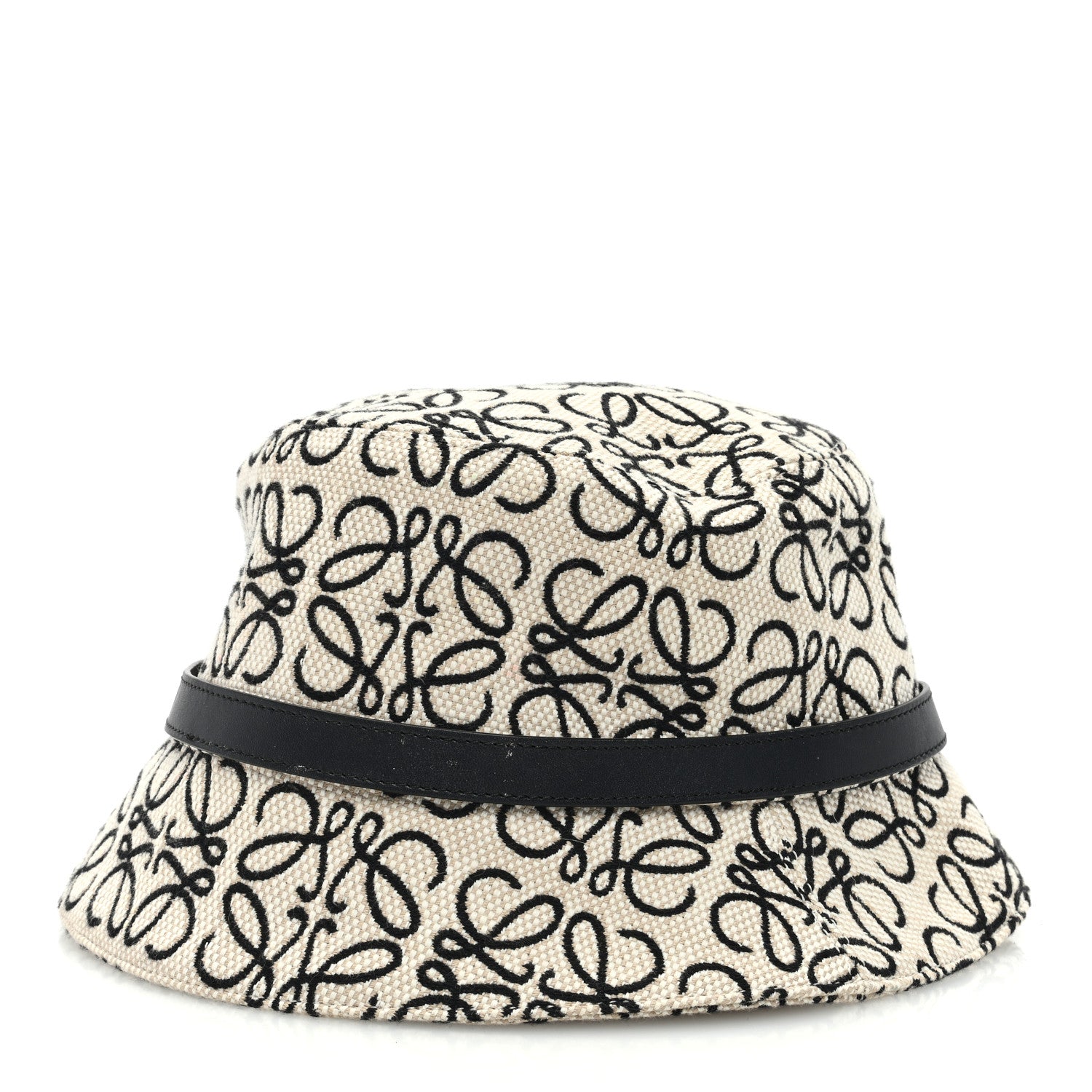 Loewe Jacquard Allover Anagram Bucket Hat Ecru 57 Black 3 of 8