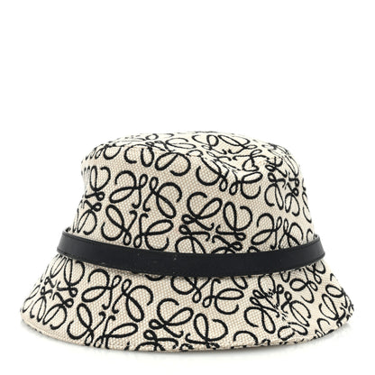Loewe Jacquard Allover Anagram Bucket Hat Ecru 57 Black 3 of 8