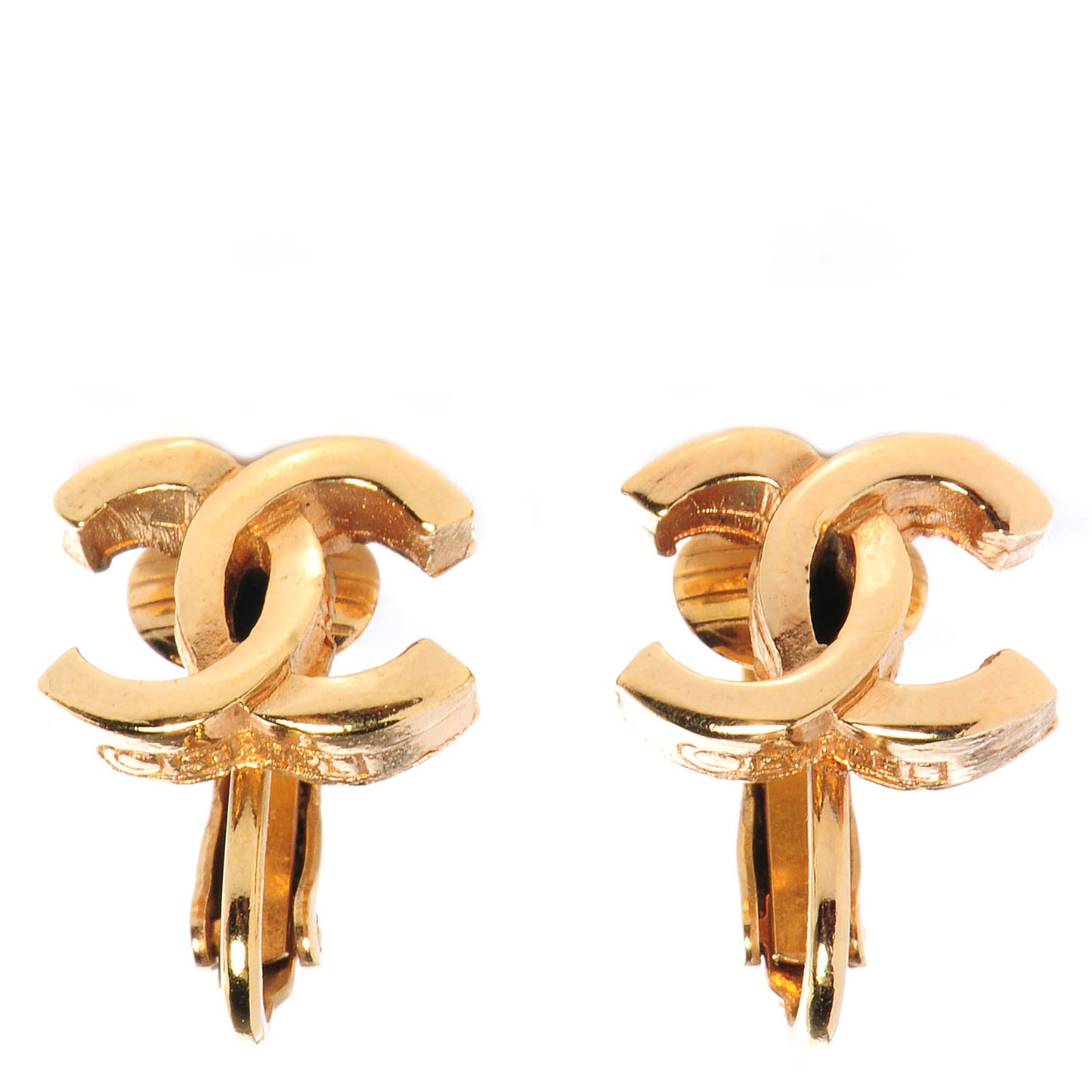CC Clip On Earrings Gold
