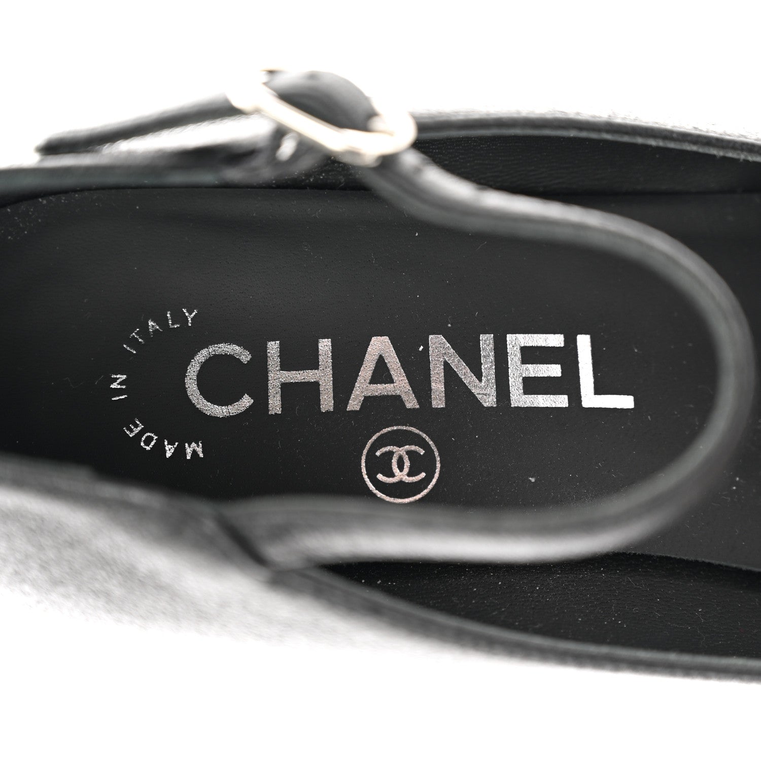 Chanel Lambskin Patent Cap Toe Mary Jane Platform Pumps 35 Black 7 of 10