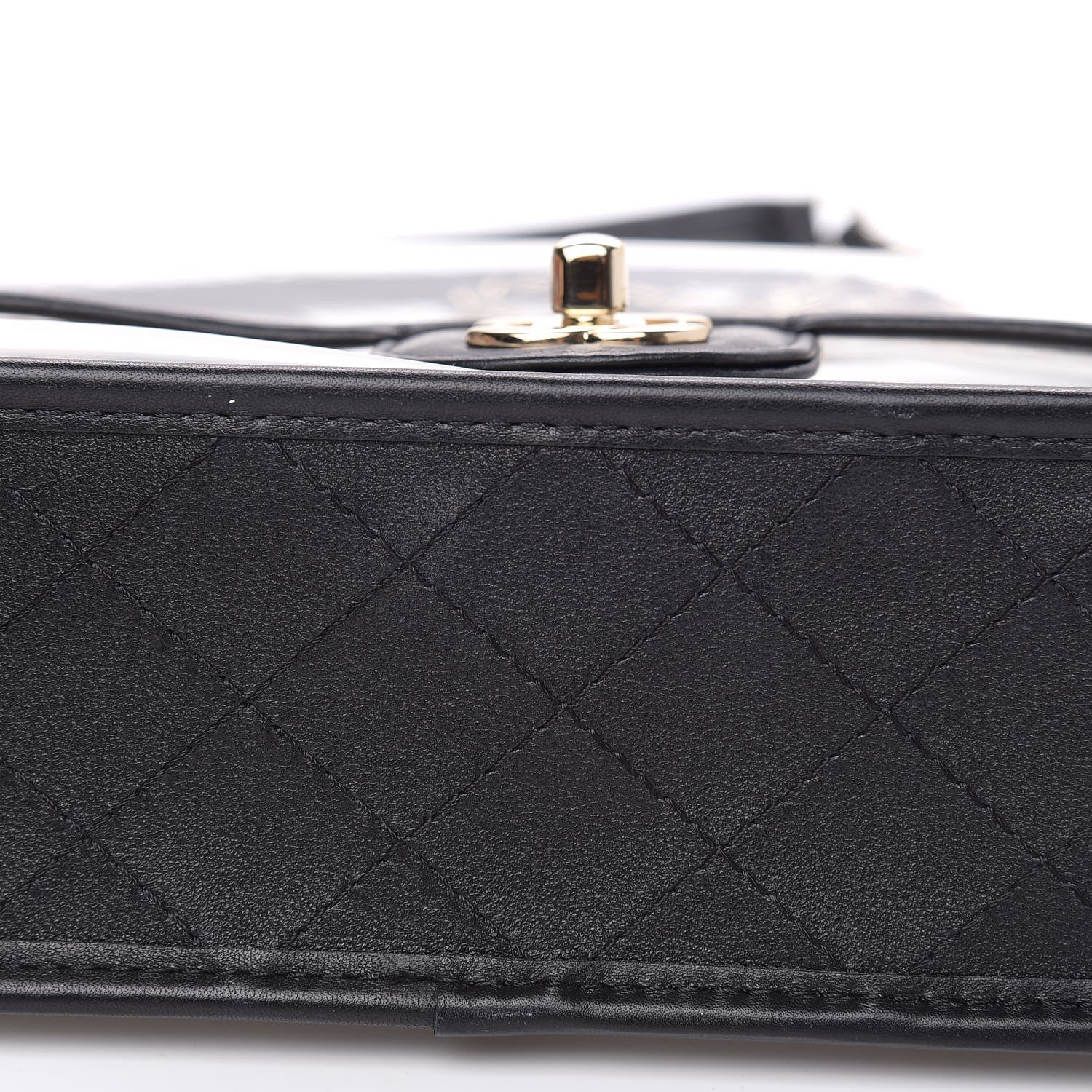 Chanel Lambskin PVC Medium Coco Sand Flap Black 11 of 12