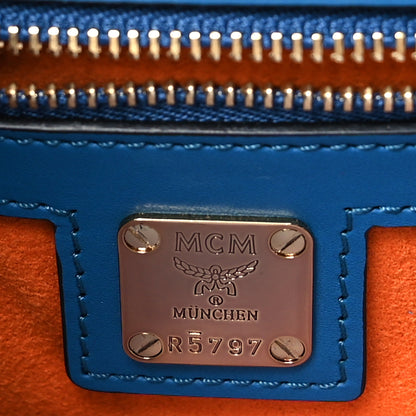 MCM Calfskin Patricia Park Avenue Crossbody Bag Blue 6 of 9