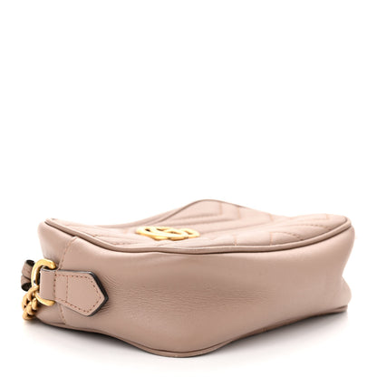 Gucci Calfskin Matelasse Mini GG Marmont Chain Shoulder Bag Porcelain Rose 4 of 15