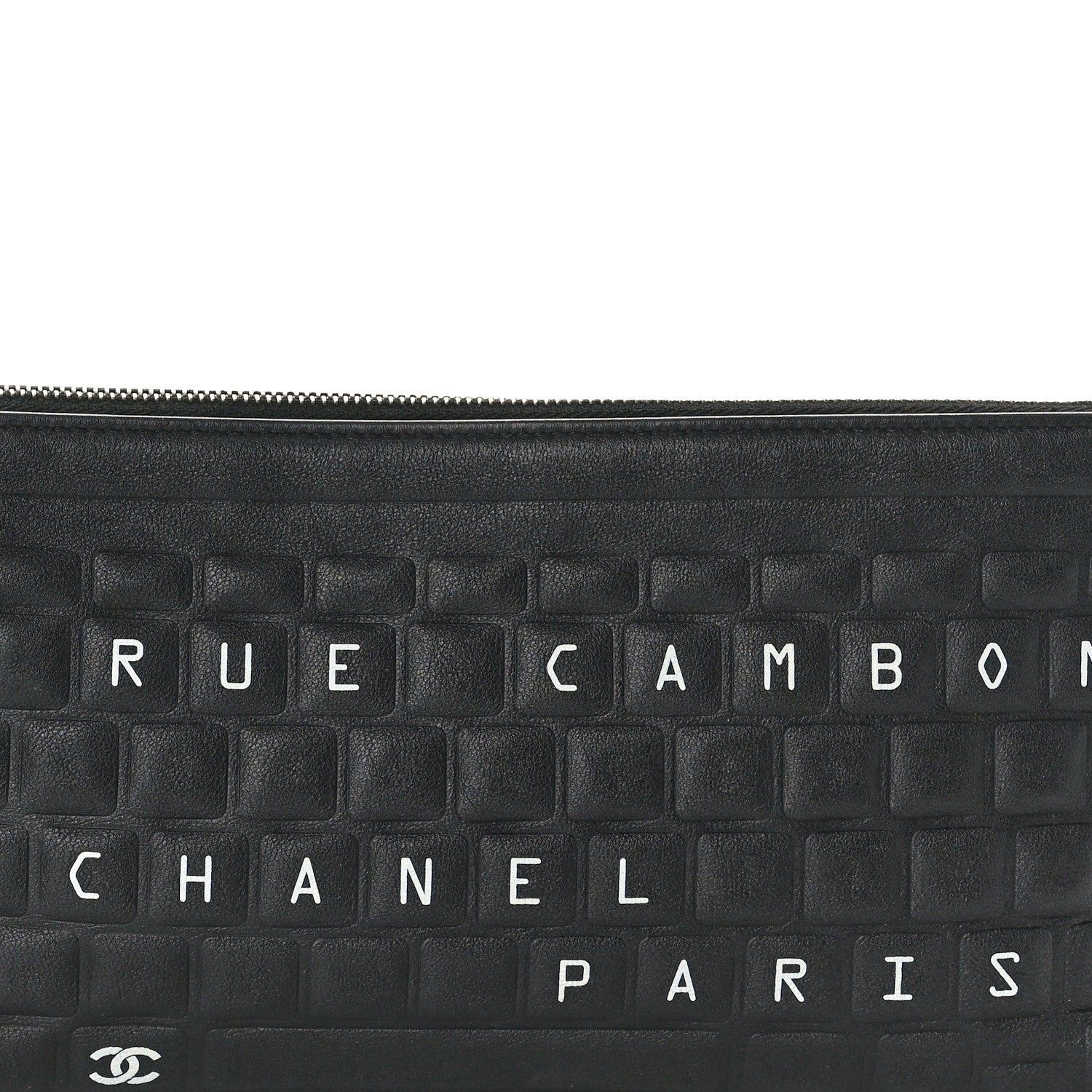 Chanel Metallic Calfskin Keyboard Pouch Black 8 of 8