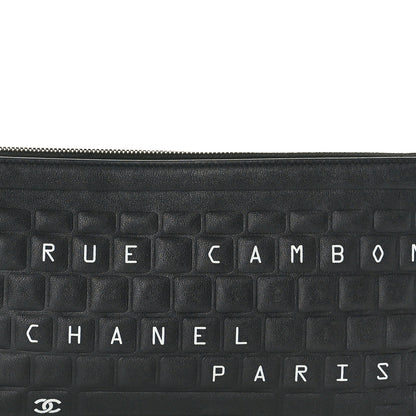 Chanel Metallic Calfskin Keyboard Pouch Black 8 of 8