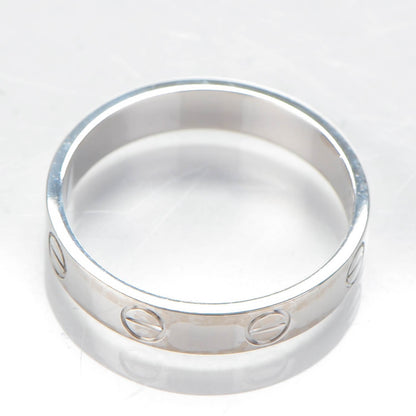 Cartier 18K White Gold 3.5mm LOVE Wedding Band Ring 53 6.25 3 of 5