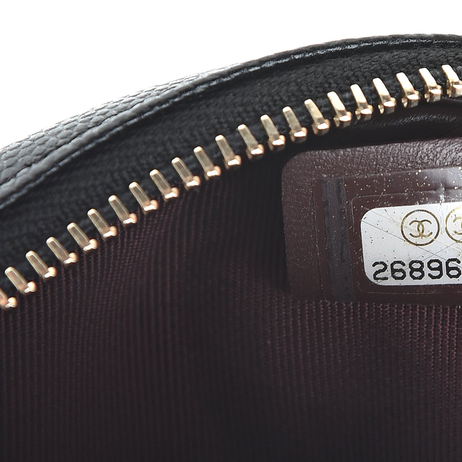 Chanel Caviar Quilted Zip Around Classic Coin Purse Black 7 of 8