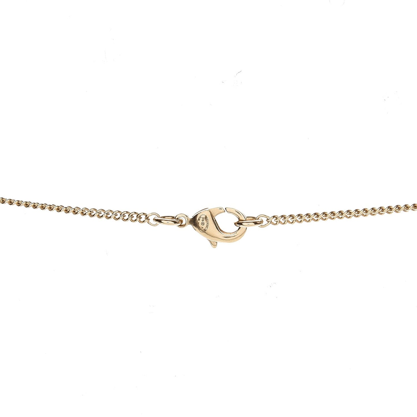 Pearl CC Pendant Necklace Light Gold