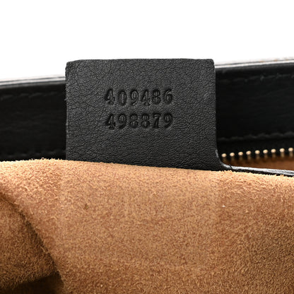 Gucci GG Supreme Monogram Calfskin Medium Padlock Shoulder Bag Beige Black Cuir 7 of 13