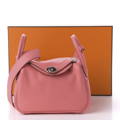 Hermes Swift Mini Lindy 20 Rose Ete 11 of 11