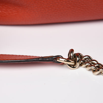 Gucci Pebbled Calfskin Medium Soho Chain Shoulder Bag Sun Orange 15 of 18