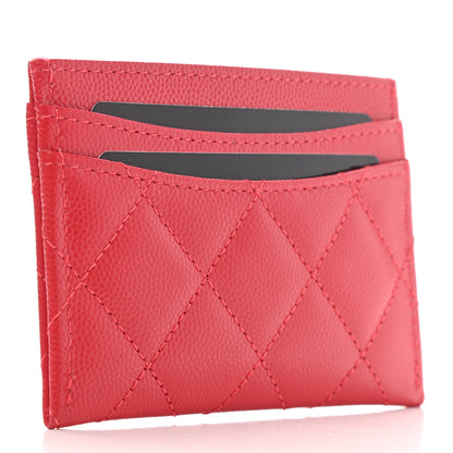 Chanel Caviar Quilted Card Holder Red 3 of 9