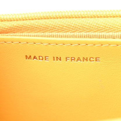 Chanel Caviar Quilted Wallet on Chain WOC Yellow 7 of 11