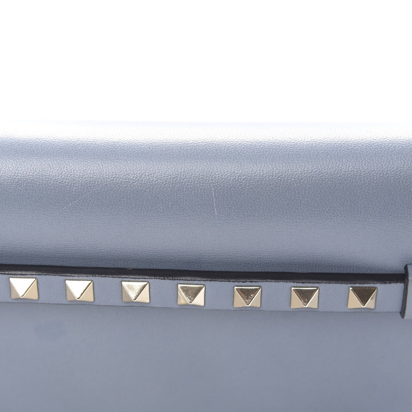 Nappa Rockstud Wristlet Clutch Grey
