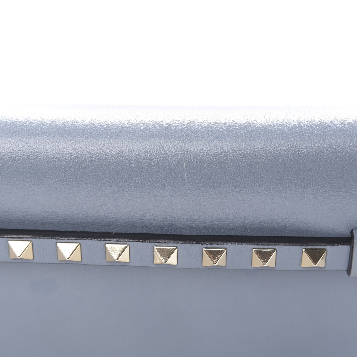 Valentino Garavani Nappa Rockstud Wristlet Clutch Grey 11 of 12