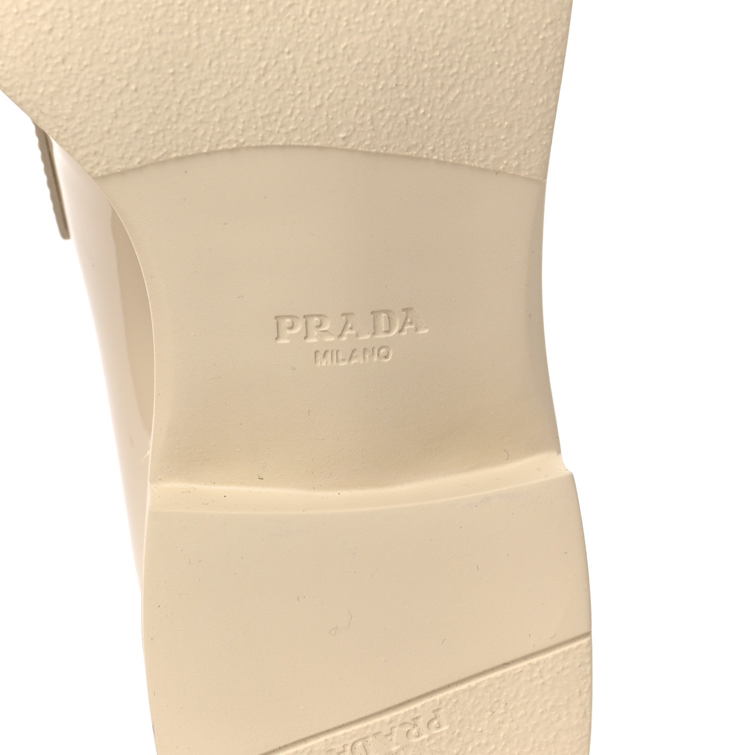 Prada Vernice Metal Triangle Logo 50mm Loafers 37 Avorio 6 of 9