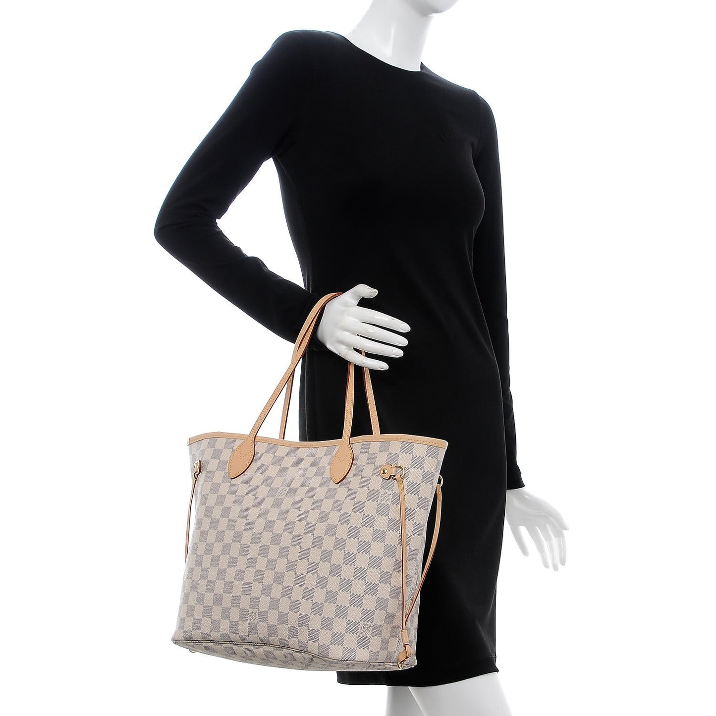 Damier Azur Neo Neverfull MM Rose Ballerine
