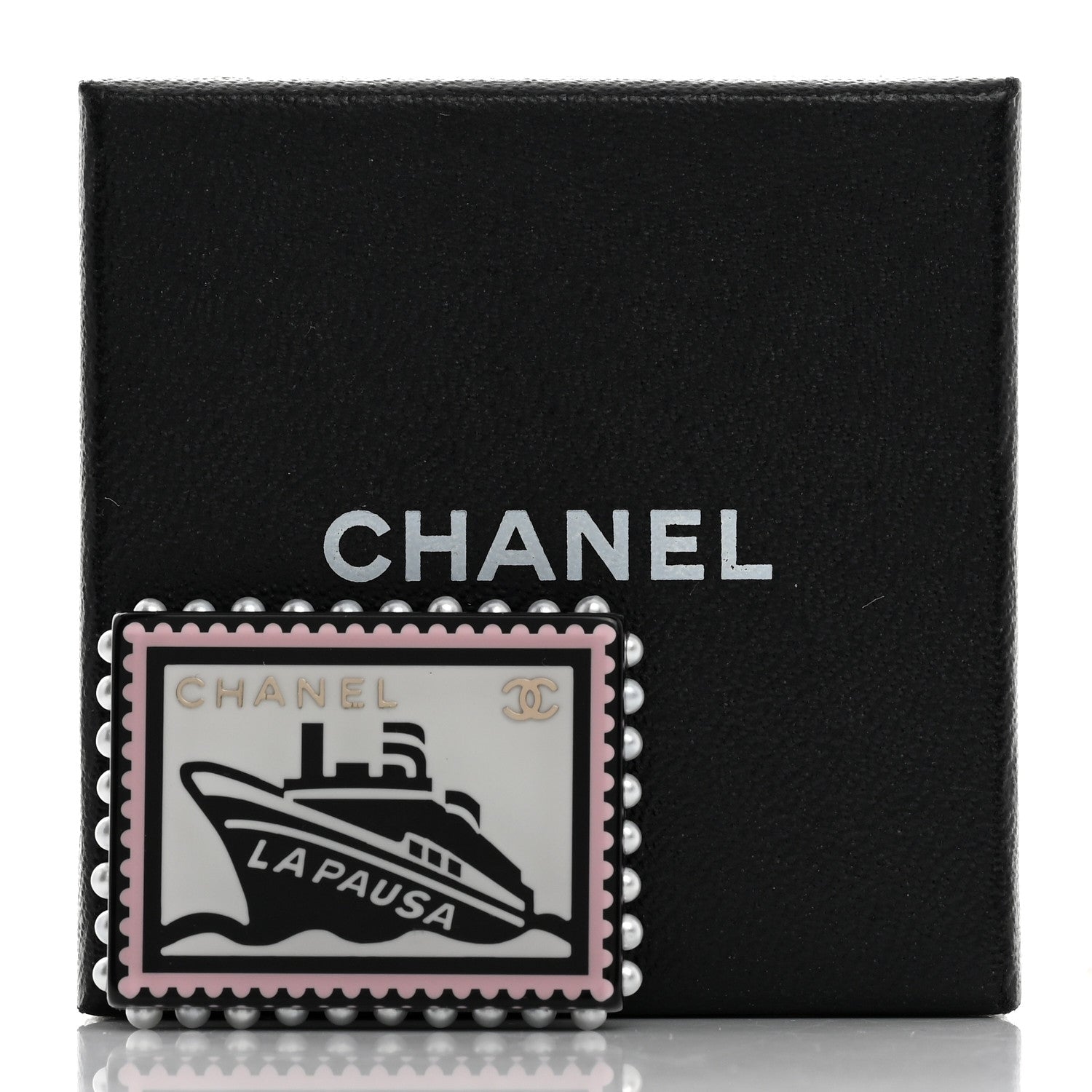 Chanel Resin Pearl CC La Pausa Brooch Multicolor 4 of 4