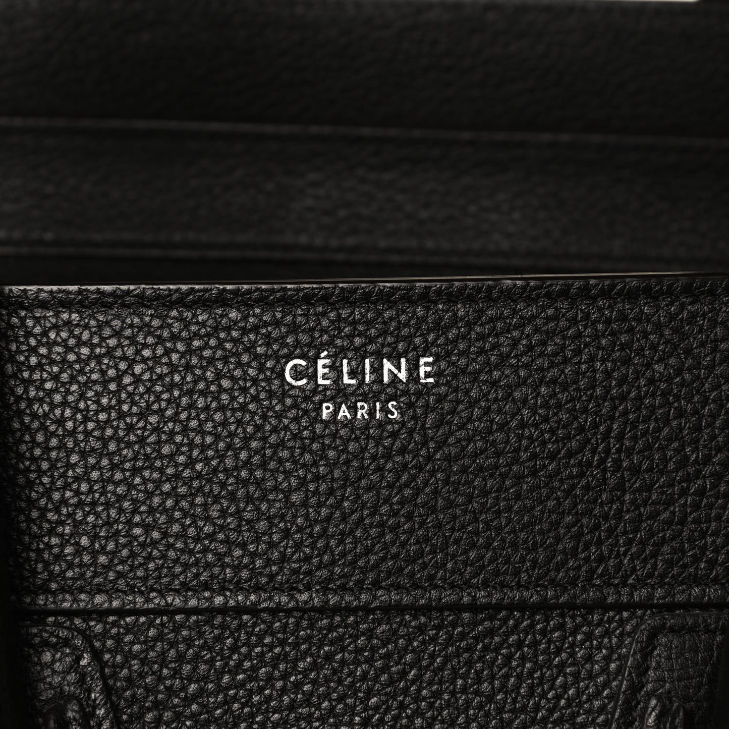 Drummed Calfskin Mini Luggage Black