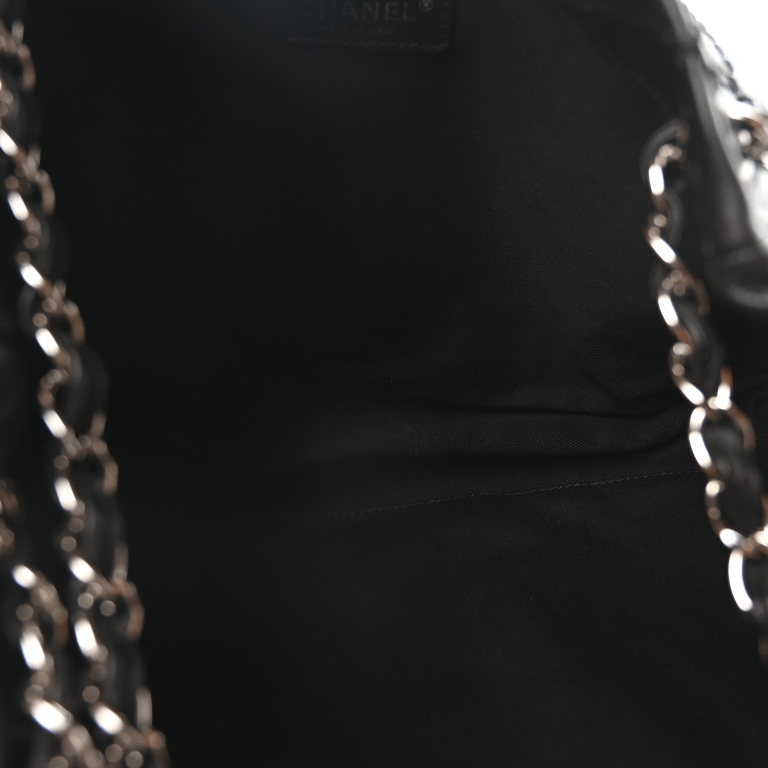 Chanel Lambskin Stitched Expandable Tote Black 5 of 10