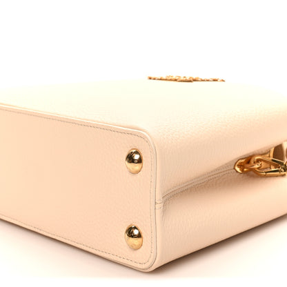 Louis Vuitton Taurillon Bloom Capucines BB Powder Beige 9 of 9
