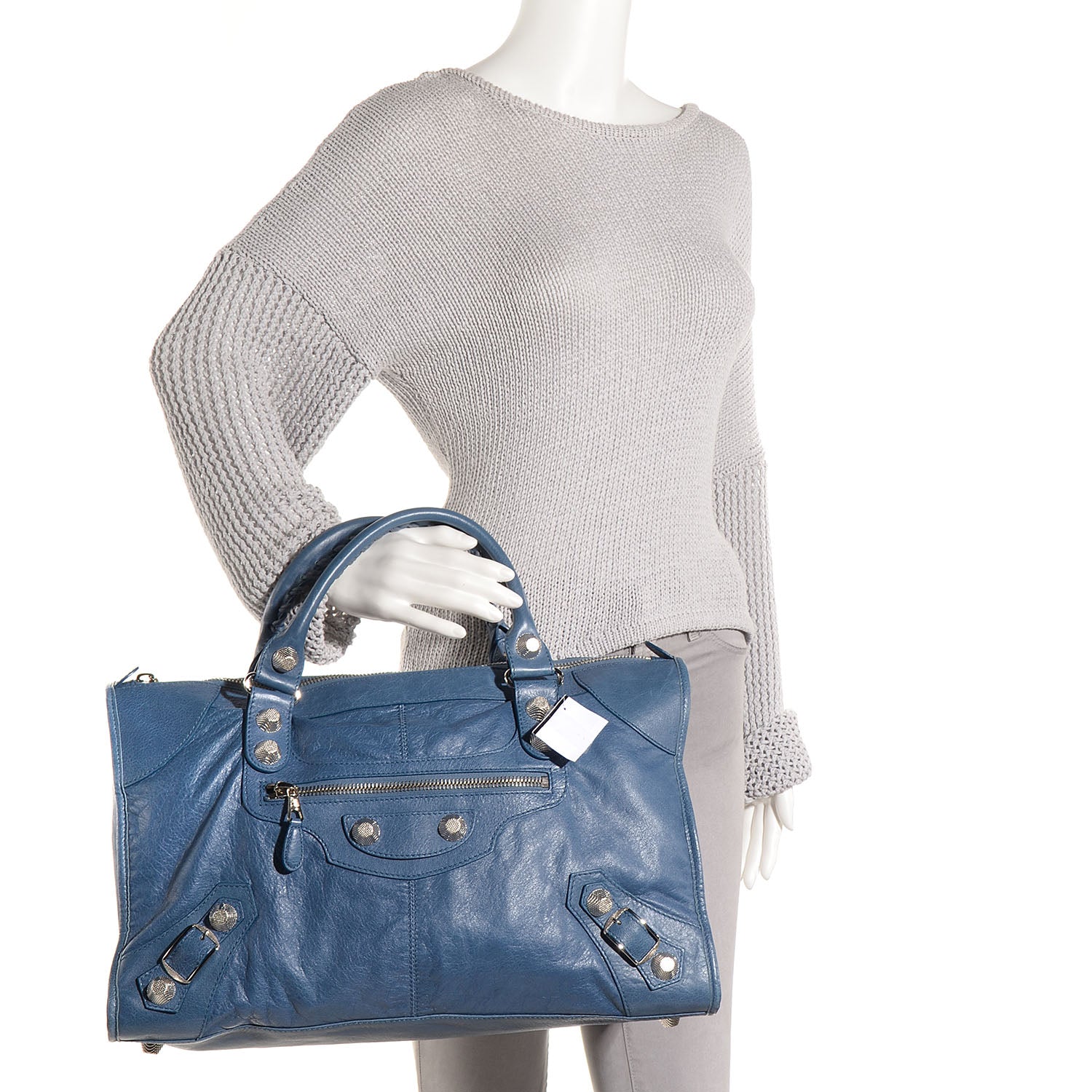 Balenciaga Agneau Giant 21 Silver Hardware Work Atlantique 2 of 11
