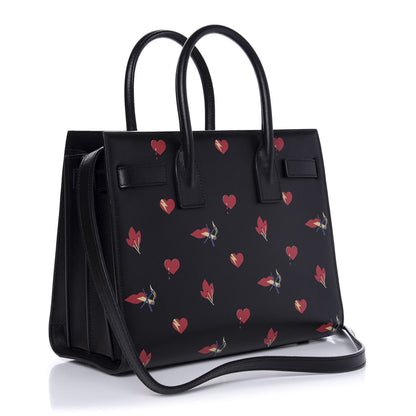 Saint Laurent Calfskin Heart Bolts Baby Sac De Jour Black 3 of 9