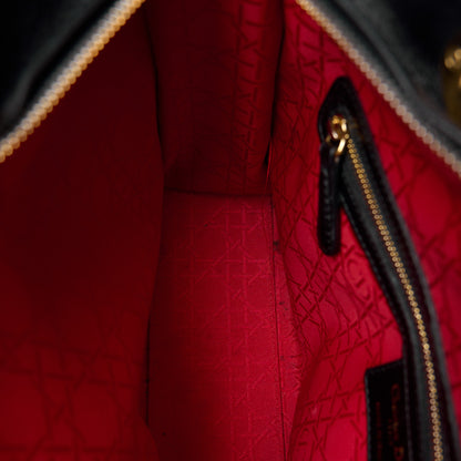 Christian Dior Lambskin Cannage Large Lady Dior Black 11 of 14