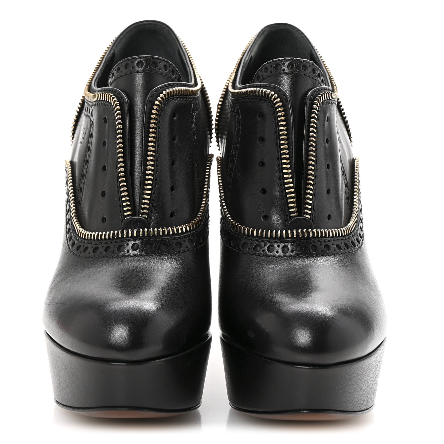 Calfskin Tomboy Platform Pumps 38 Black