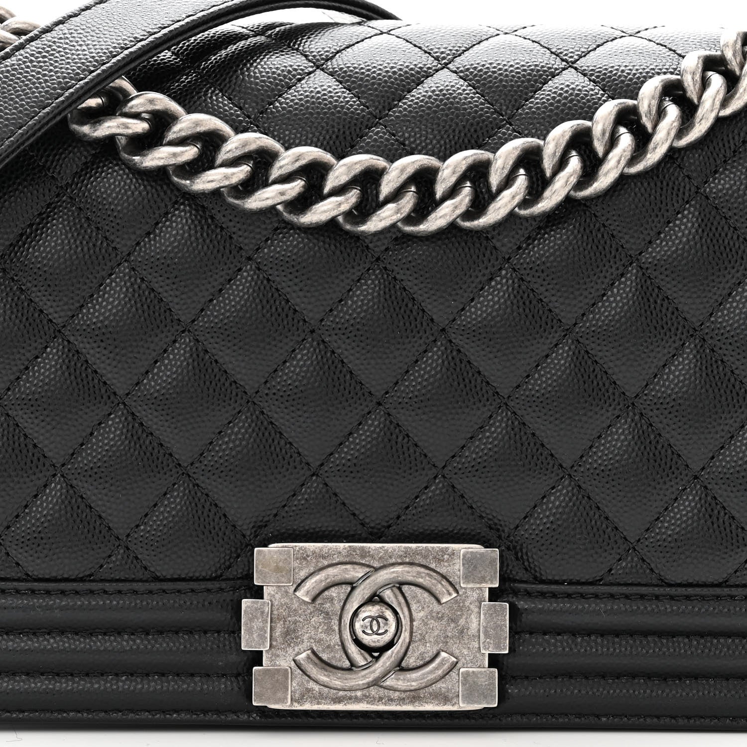 Chanel Caviar Quilted Medium Boy Flap Black 8 of 11