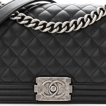 Chanel Caviar Quilted Medium Boy Flap Black 8 of 11