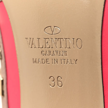 Valentino Garavani Calfskin Nappa Rockstud Ankle Strap 100mm Pumps 36 Deep Fuxia Poudre 7 of 10