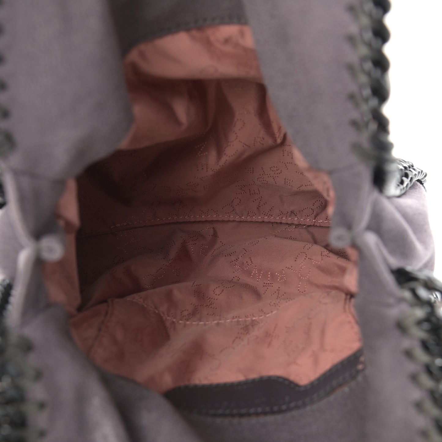 Shaggy Deer Mini Falabella Fold Over Tote Light Grey