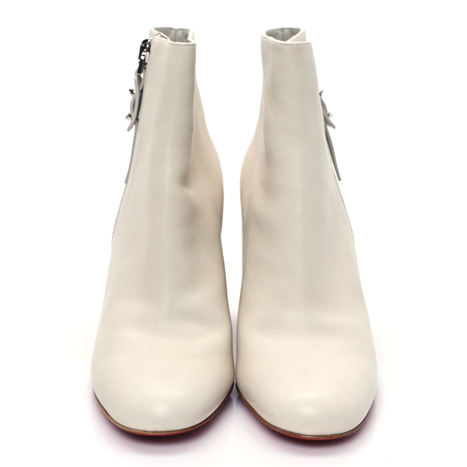 Christian Louboutin Calfskin Ziptotal 85 Ankle Boots 39.5 White 2 of 9