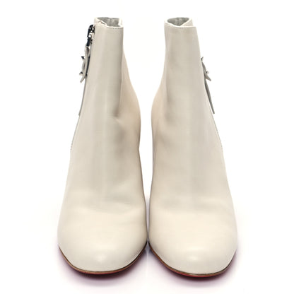 Christian Louboutin Calfskin Ziptotal 85 Ankle Boots 39.5 White 2 of 9