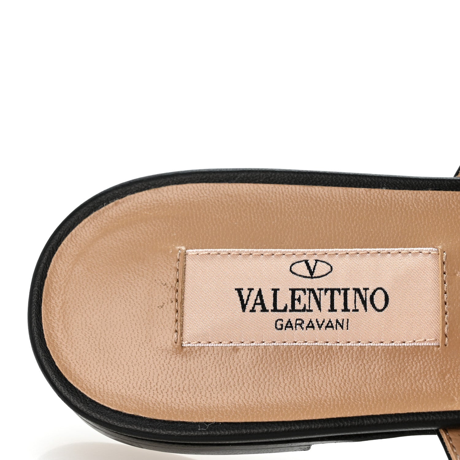Valentino Garavani Nappa Rockstud Caged Flat Slide Sandals 36 Black 8 of 9