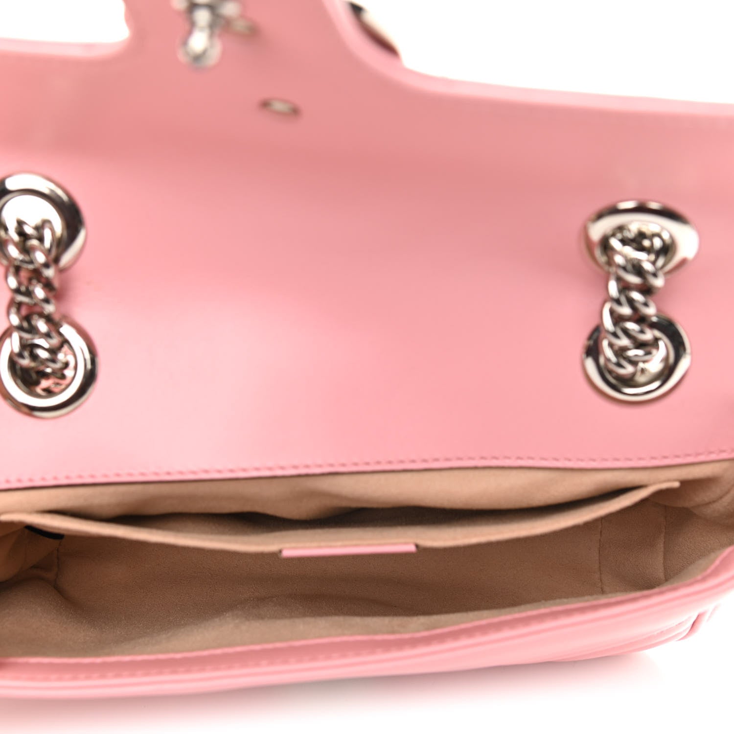 Gucci Calfskin Matelasse Mini GG Marmont Shoulder Bag Wild Rose 5 of 11