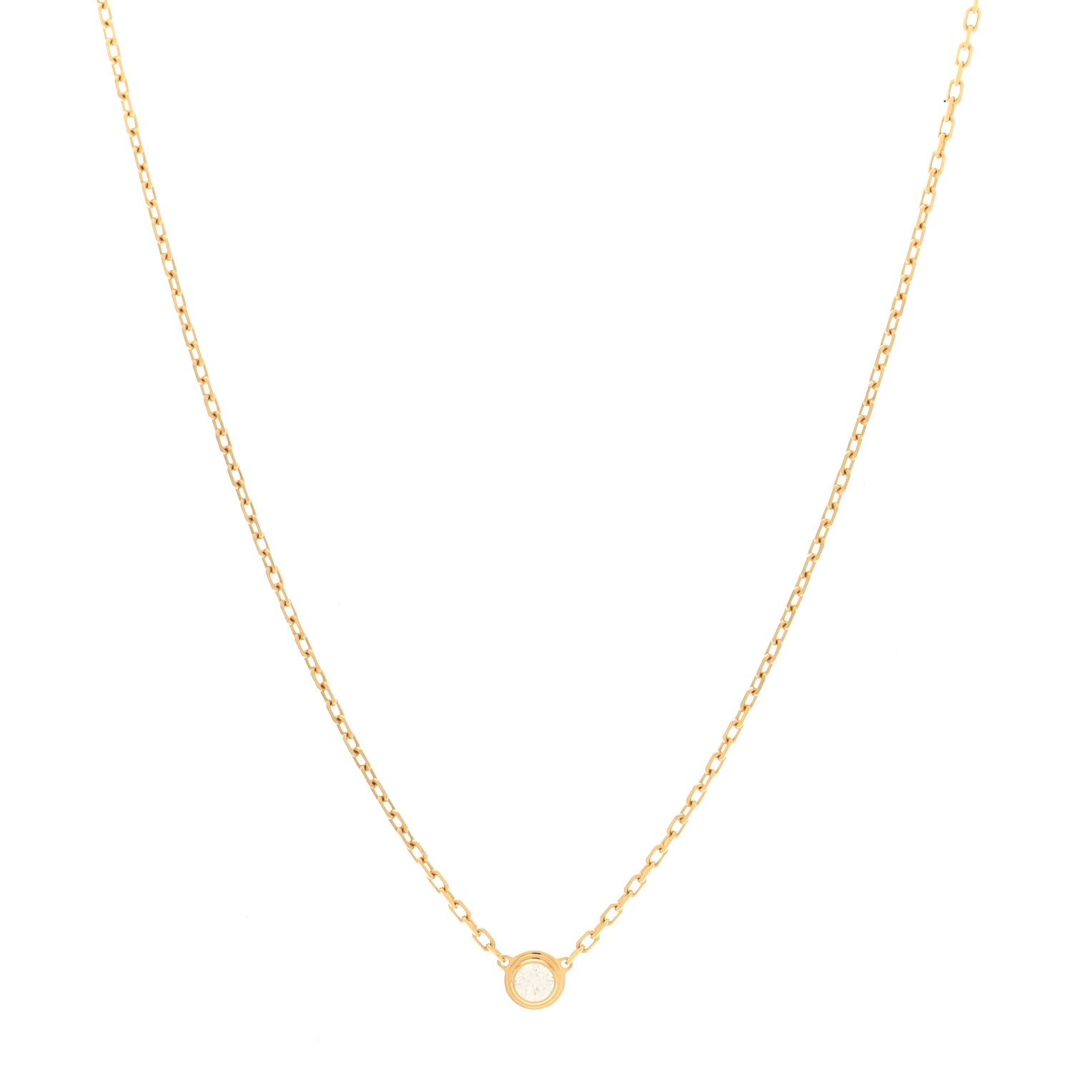 Cartier 18K Yellow Gold Diamond SM D'Amour Pendant Necklace 1 of 7